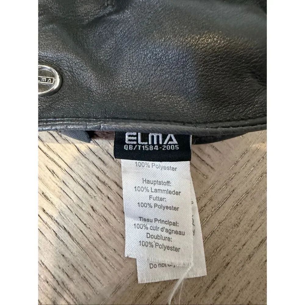 ELMA Men’s Black Lambskin Leather Winter Gloves Lined Size 8.5 Formal Driving - Picture 4 of 8